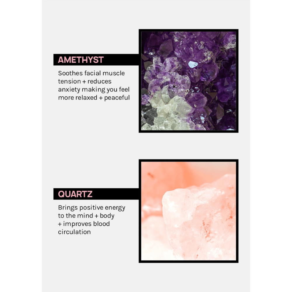 Gua Sha + Roller Massaging Set - Amethyst - MAKEUPMX Distribuidora