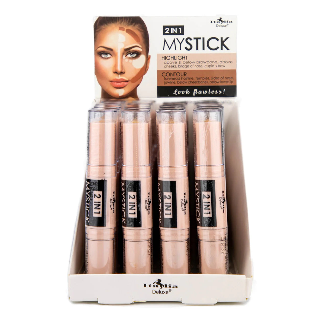 Italia Deluxe 887B 2in1 MyStick Highlight and Contour - 24pc