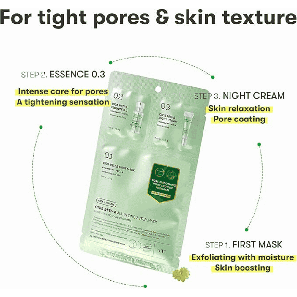 Cica Reti - A All In One 3Step Mask - MAKEUPMX Distribuidora
