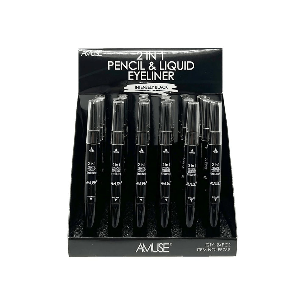 Display - 2 In 1 Pencil & Liquid Eyeliner - 24 Pcs - MAKEUPMX Distribuidora