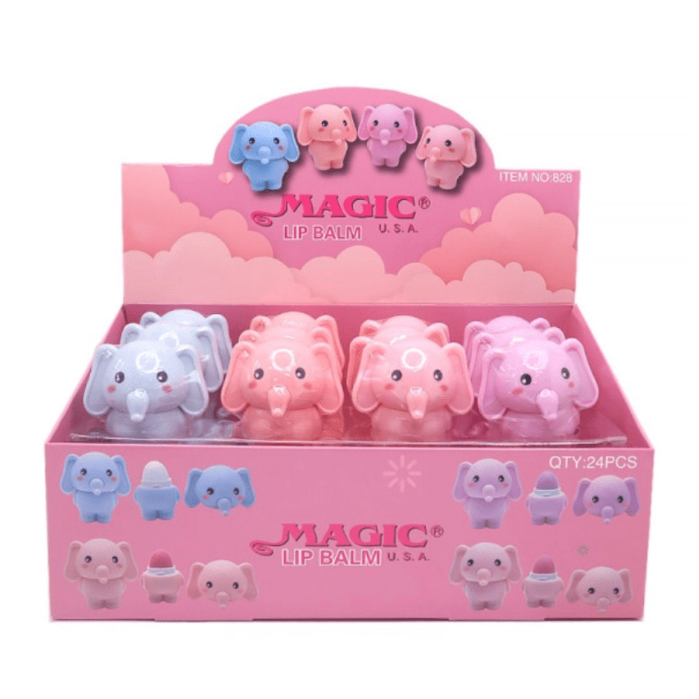 Display - Elephant Lip Balm - 24Pcs - MAKEUPMX Distribuidora
