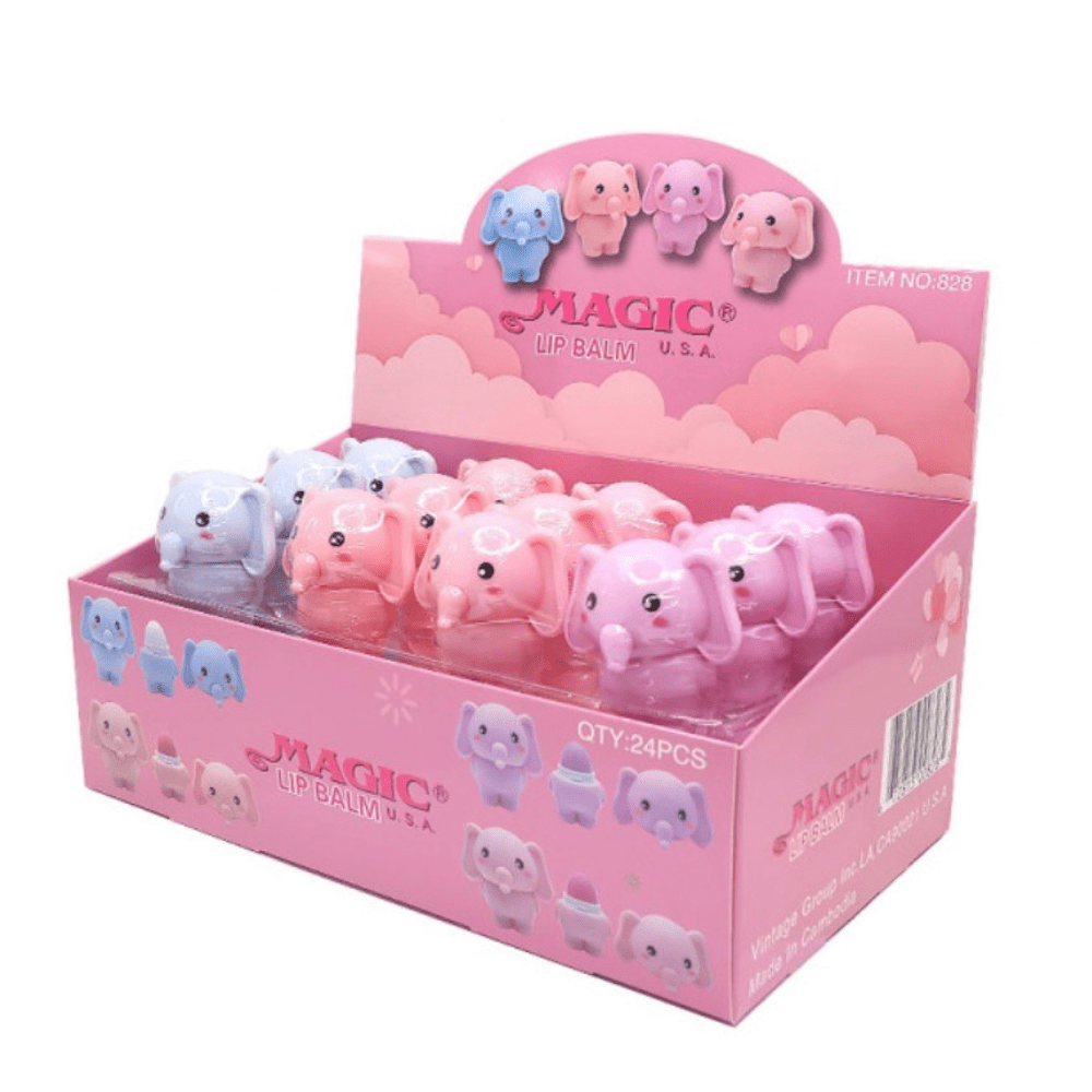Display - Elephant Lip Balm - 24Pcs - MAKEUPMX Distribuidora