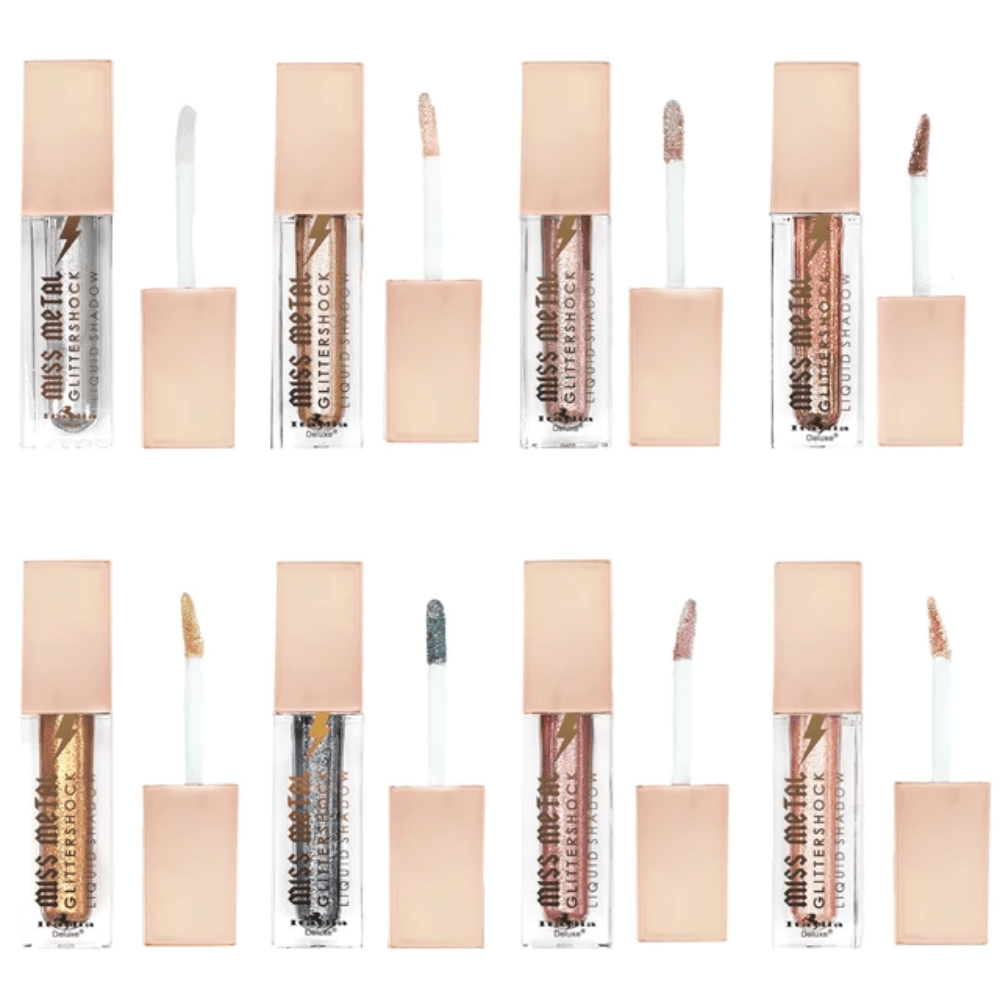 Display - Miss Metals Glittershock Liquid Shadows - 48 Pcs - MAKEUPMX Distribuidora