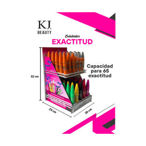 Exhibidor Exactitud 65 Pzas. - Kj Beauty - MAKEUPMX Distribuidora
