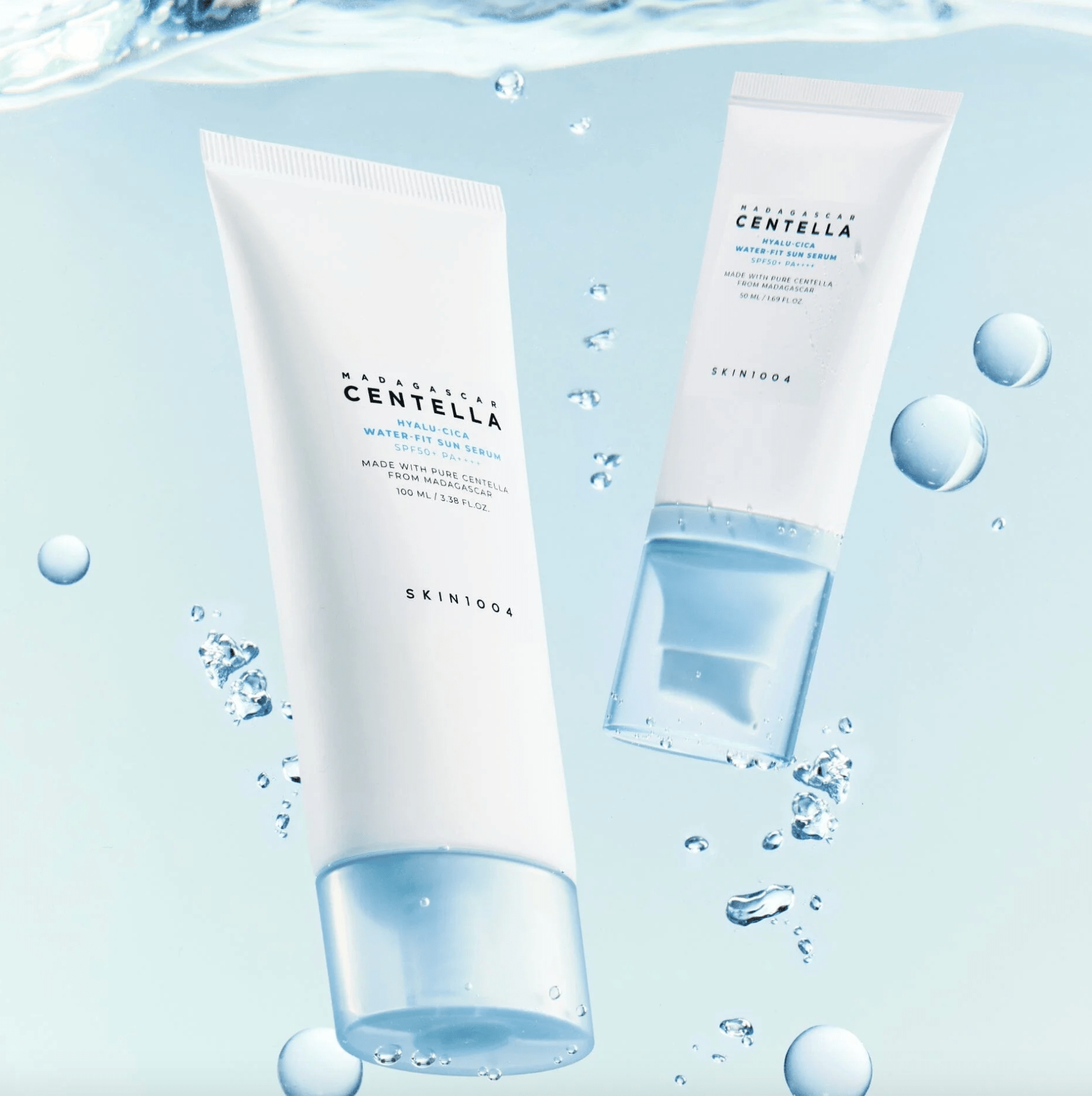 Madagascar Centella Hyalu - Cica Water - Fit Sun Serum - MAKEUPMX Distribuidora