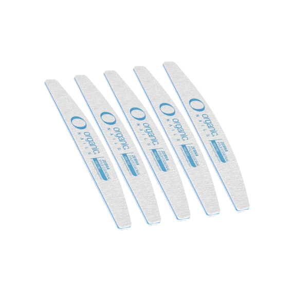 Pack 5 Pz - Organic Nails Lima Profesional 100/180 Turquesa - MAKEUPMX Distribuidora