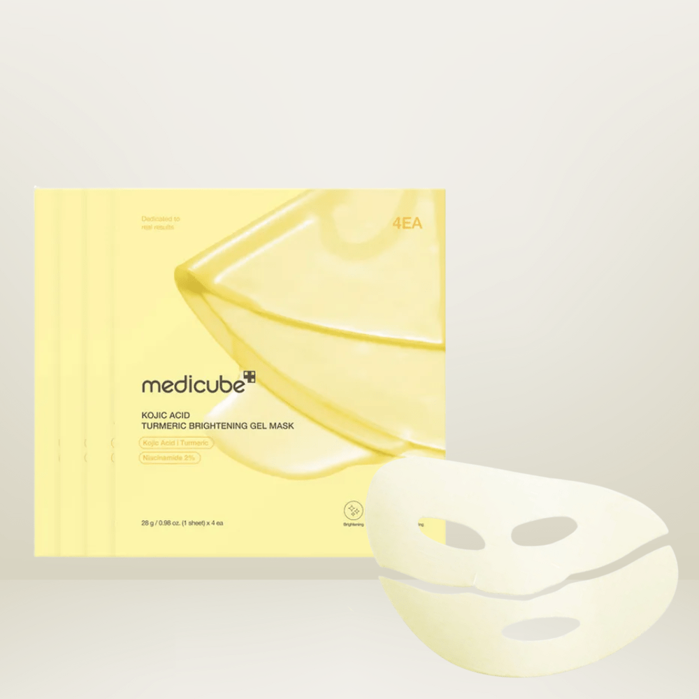 Pack De 4 pz - Kojic Acid Turmeric Brightening Gel Mask - MAKEUPMX Distribuidora
