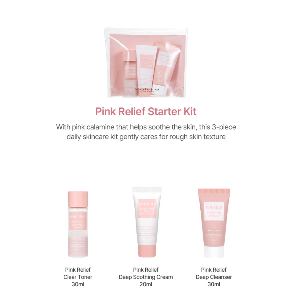 Too Cool For School - Tag Pink Relief Starter Kit - MAKEUPMX Distribuidora