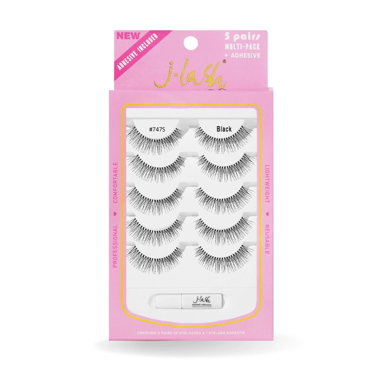 5 - Pair Lash Kit C/Pegamento - MAKEUPMX Distribuidora