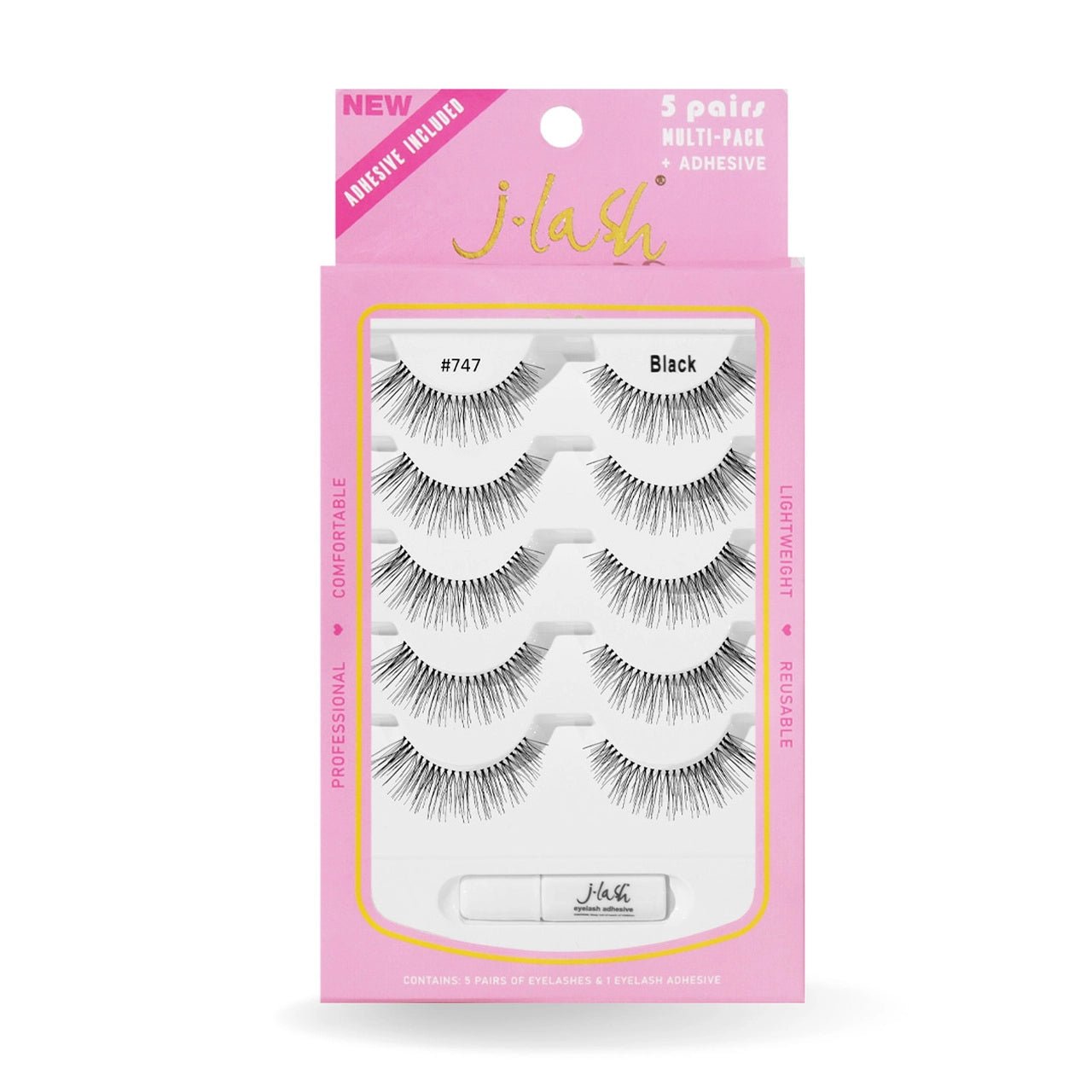 5 - Pair Lash Kit C/Pegamento - MAKEUPMX Distribuidora