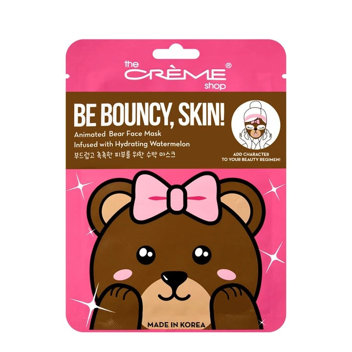 Be Bouncy, Skin! Bear Face Mask - Hydrating Watermelon