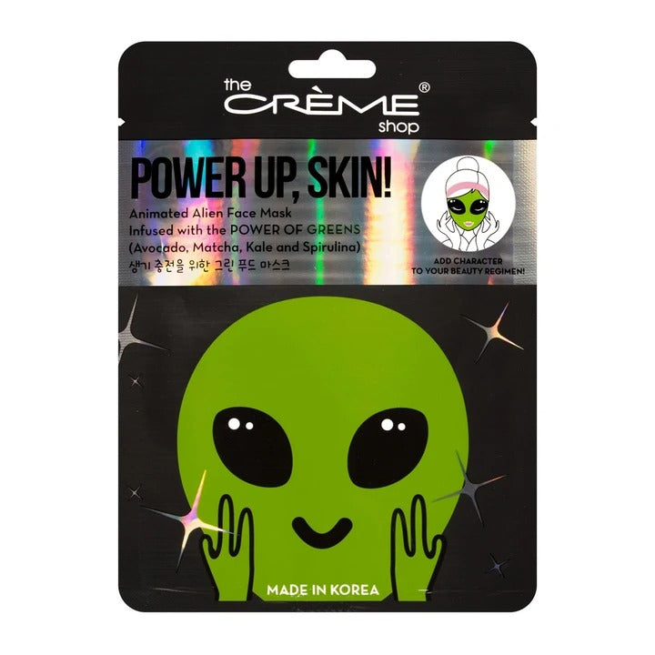 Power Up, Skin! Alien Face Mask - Power Of Greens