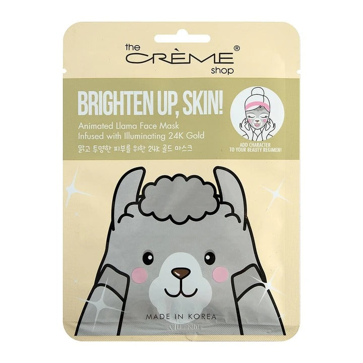 Brighten Up, Skin! Llama Face Mask