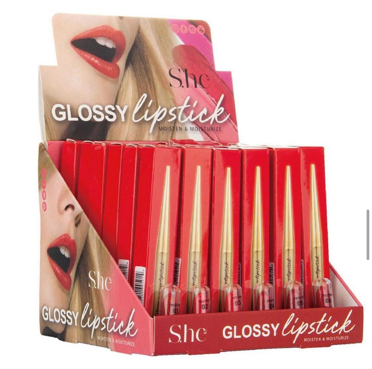 SHE GLOSSY LIPSTICK - REDS