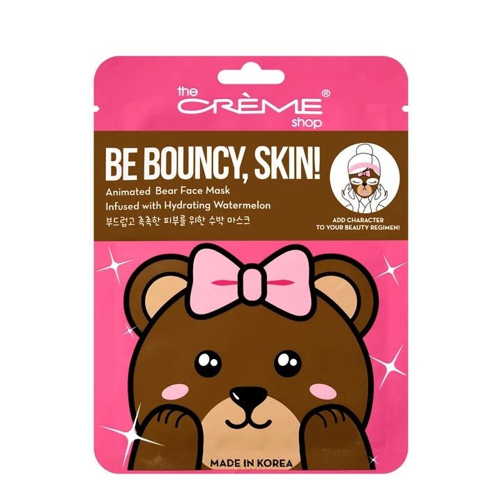 Be Bouncy, Skin! Bear Face Mask - Hydrating Watermelon - MAKEUPMX Distribuidora