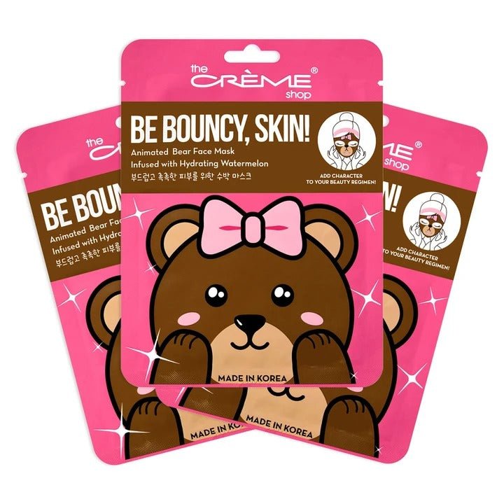 Be Bouncy, Skin! Bear Face Mask - Hydrating Watermelon - MAKEUPMX Distribuidora