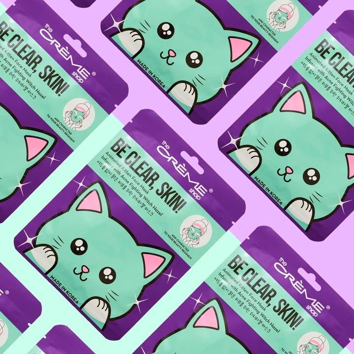 Be Clear, Skin! Kitten Face Mask - Acne Fighting Witch Hazel - MAKEUPMX Distribuidora