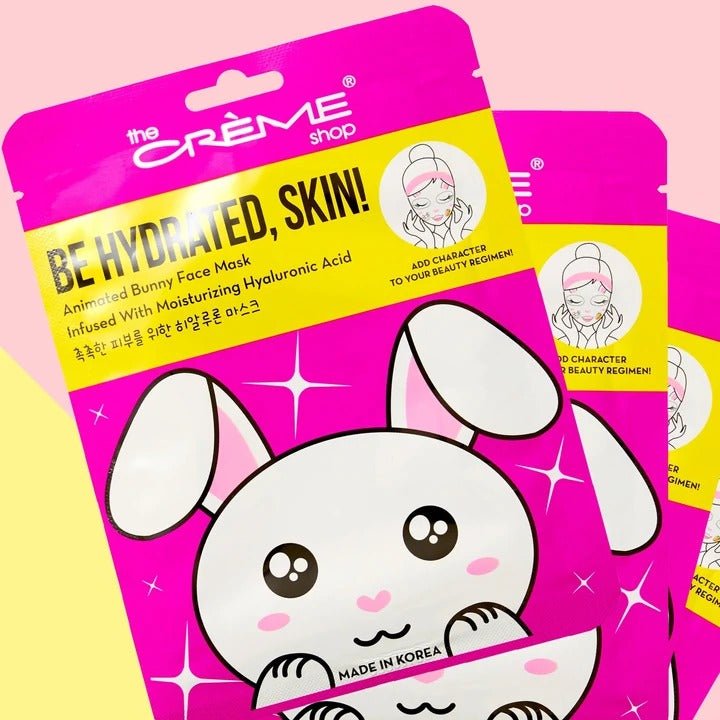 Be Hydrated, Skin! Bunny Face Mask - Moisturizing Hyaluronic Acid - MAKEUPMX Distribuidora
