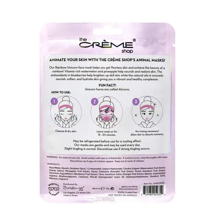 Be Magical, Skin! Rainbow Unicorn Face Mask - Rainbow Of Magical Ingredients - MAKEUPMX Distribuidora