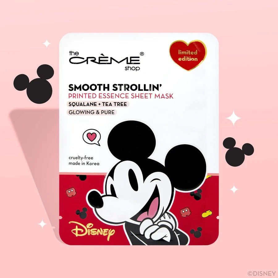 Disney Printed Sheet Mask Smooth Strollin Tea Tree - Fresh & Clear Mickey - MAKEUPMX Distribuidora