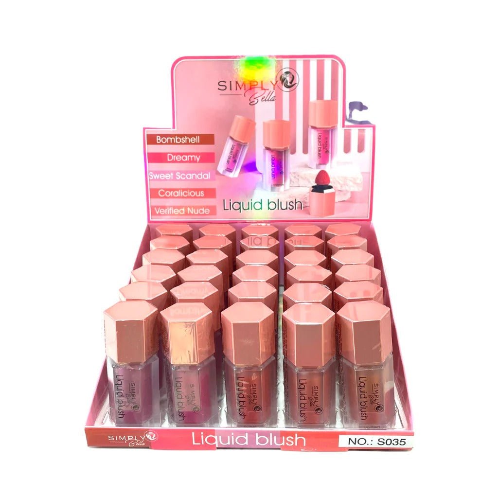 Display - Simply Bella Liquid Blush - 30 Pcs - MAKEUPMX Distribuidora