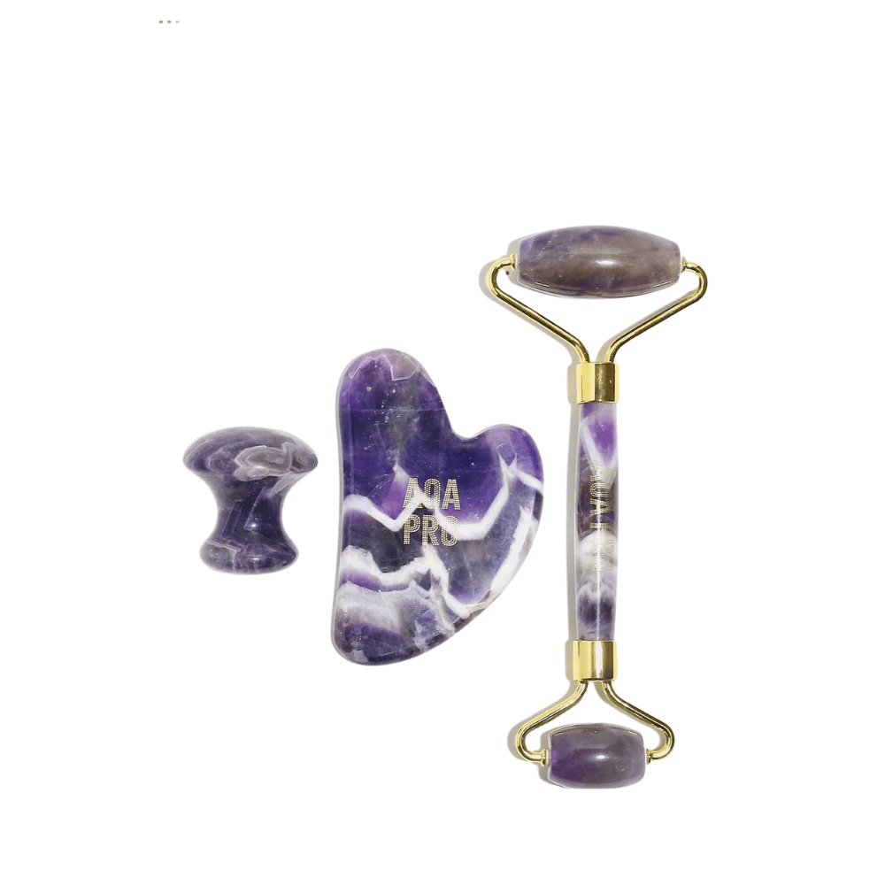 Gua Sha Trio Facial Set - Amethyst - MAKEUPMX Distribuidora