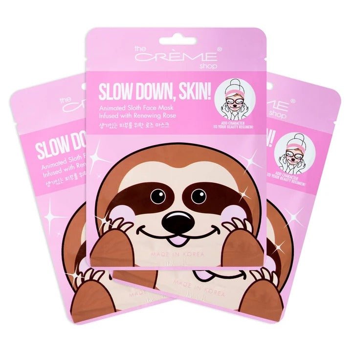 Slow Down, Skin! Sloth Face Mask - Renewing Rose - MAKEUPMX Distribuidora