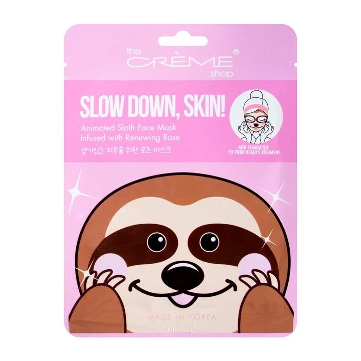 Slow Down, Skin! Sloth Face Mask - Renewing Rose - MAKEUPMX Distribuidora
