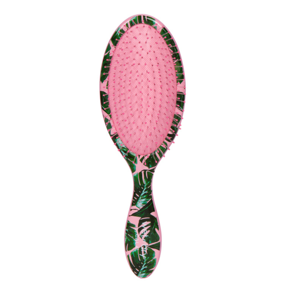 WET N DRY HAIR BRUSH - TROPICAL PALM - MAKEUPMX Distribuidora