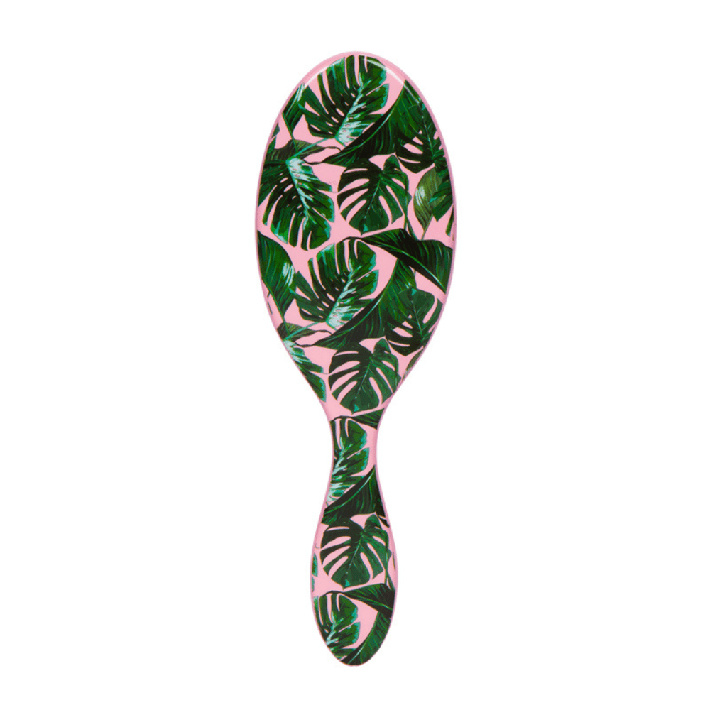 WET N DRY HAIR BRUSH - TROPICAL PALM - MAKEUPMX Distribuidora